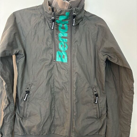 Bench Gray Windbreaker with High Collar and Full-Length Zipper - Picture 1 of 3